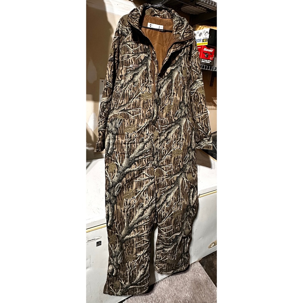 Columbia Mens XXL Mossy Oak Camo Insulated Hunting Coveralls Bibs Overalls XXL